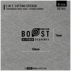 Craft Works Tokyo CWT PERFORMANCE SERIES BOOST – HI POWER SEQUENCE カッティングステッカー ターボ車用 寸法図 BLACK
