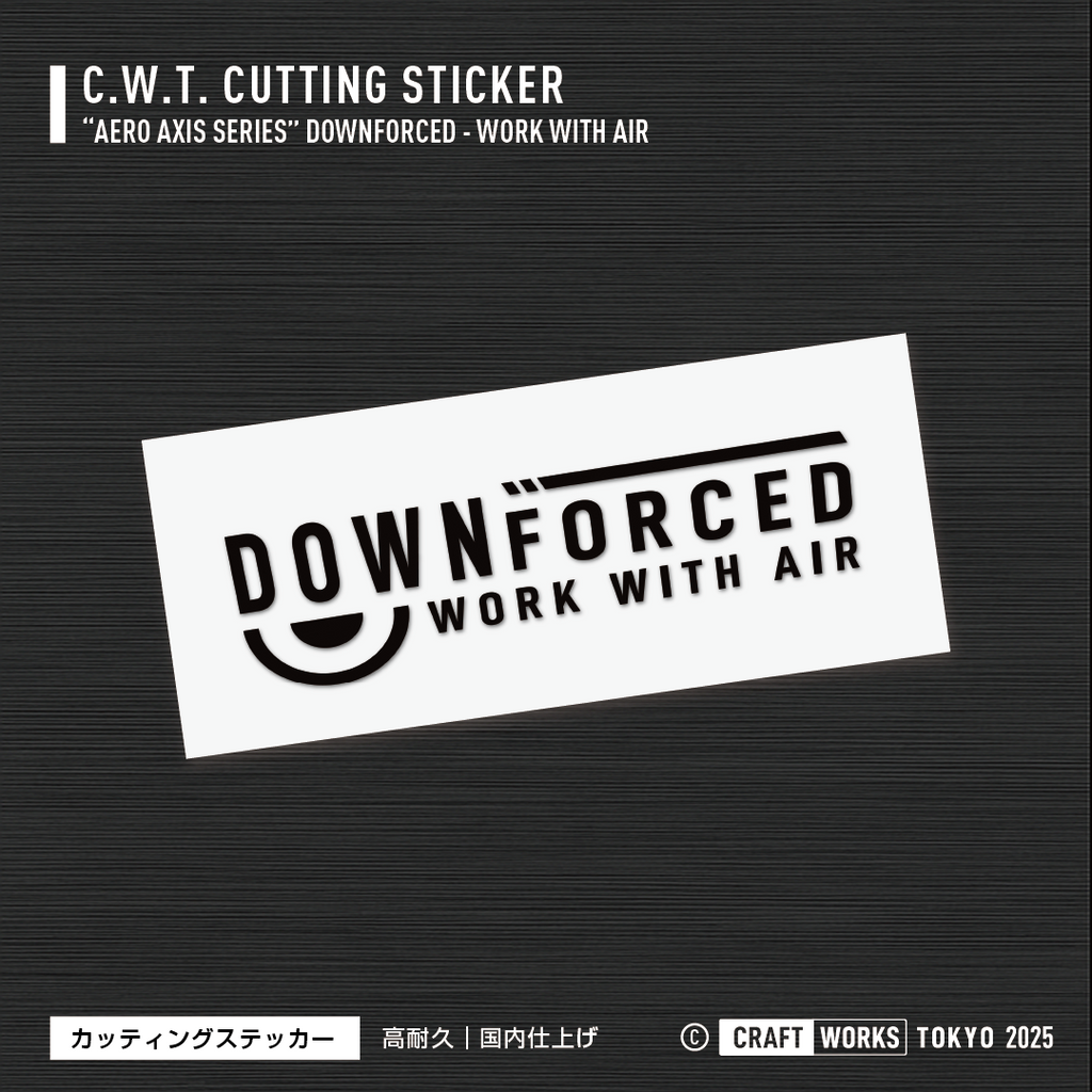Craft Works Tokyo CWT AEROAXIS DOWNFORCE カッティングステッカー エアロ ダウンフォース 黒 BLACK