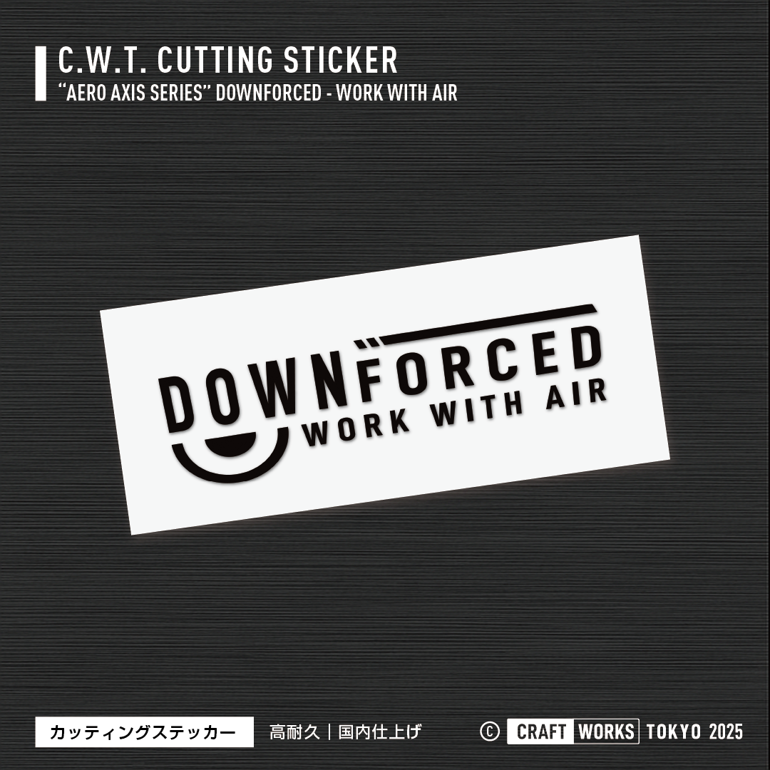 Craft Works Tokyo CWT AEROAXIS DOWNFORCE カッティングステッカー エアロ ダウンフォース 黒 BLACK