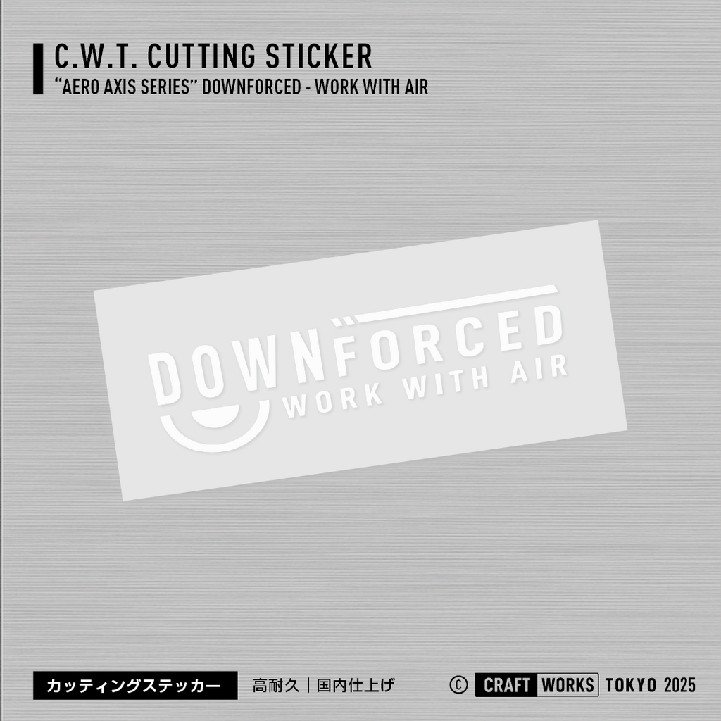 Craft Works Tokyo CWT AEROAXIS DOWNFORCE カッティングステッカー エアロ ダウンフォース 白 WHITE