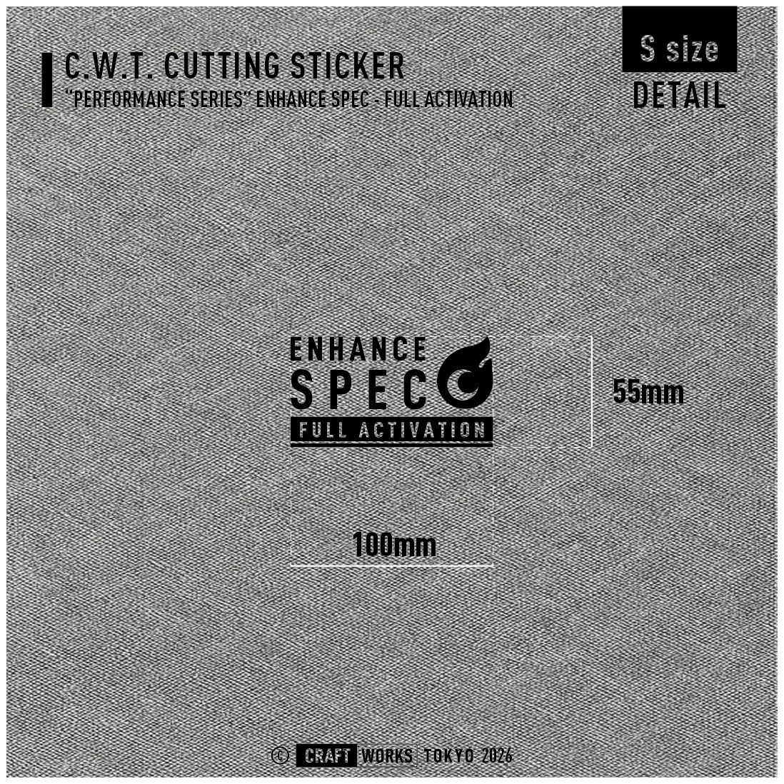 CRAFT WORKS TOKYO ENHANCE SPEC FULL ACTIVATION BK 黒 寸法図