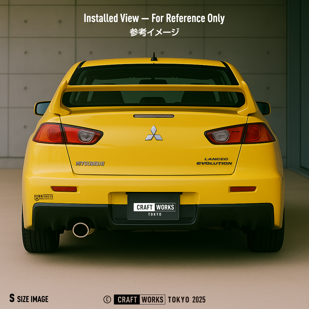 Craft Works Tokyo CWT AEROAXIS DOWNFORCE カッティングステッカー エアロ ダウンフォース ランエボ 黒 BLACK