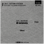 CRAFT WORKS TOKYO_FUEL WARNING 黒 BK SEPC 寸法図