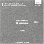 CRAFT WORKS TOKYO_FUEL WARNING 白 WH SPEC 寸法図