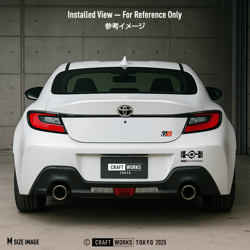 Craft Works Tokyo CWT EXHAUST SERIES – BOXER 4 PURE RESPONSE ステッカー GR86装着