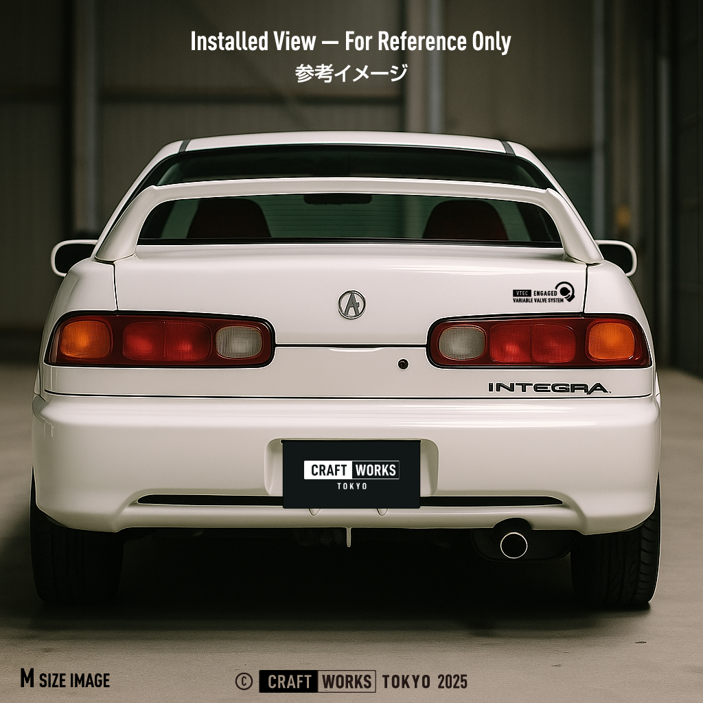 Craft Works Tokyo CWT EXHAUST SERIES – VTEC ENGAGED ステッカー インテグラ イメージ