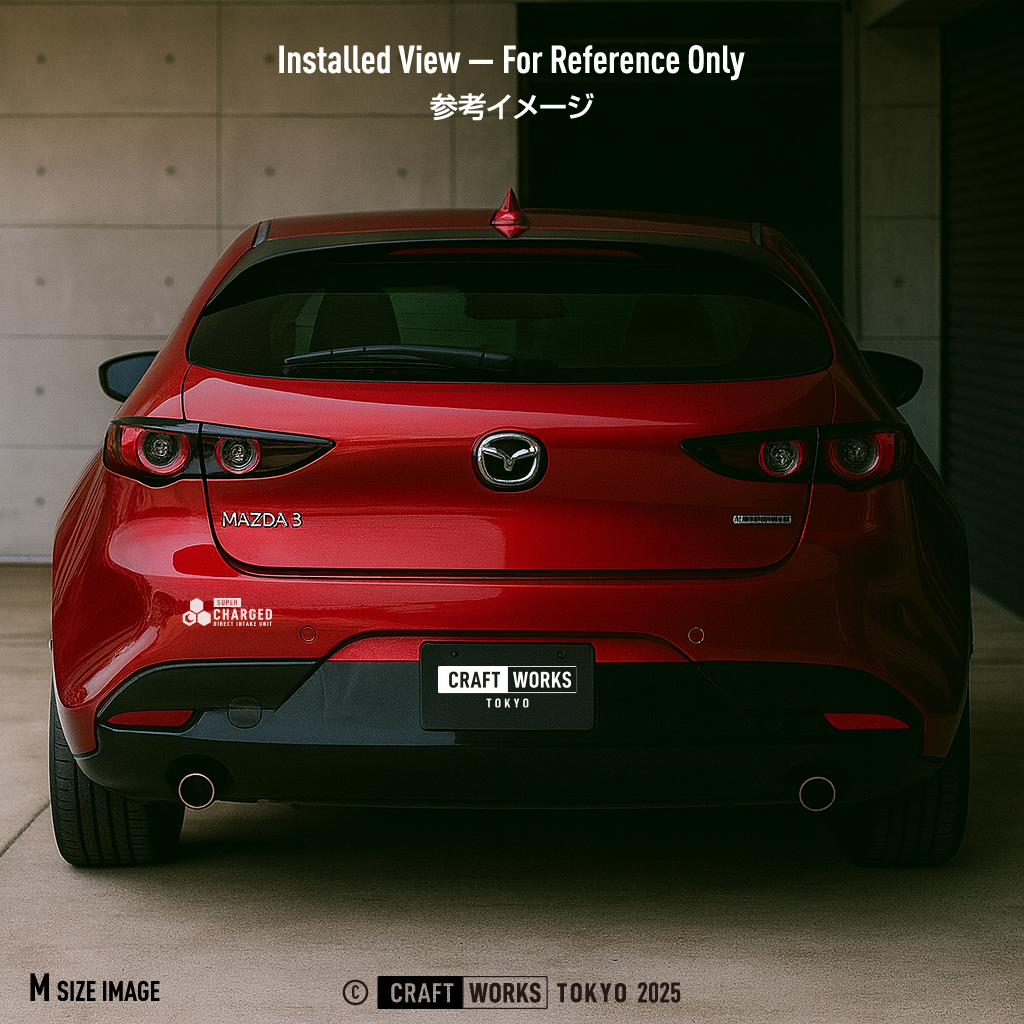 Craft Works Tokyo CWT PERFORMANCE SERIES SUPER CHARGED MAZDA3 ボディ貼付イメージ WHITE
