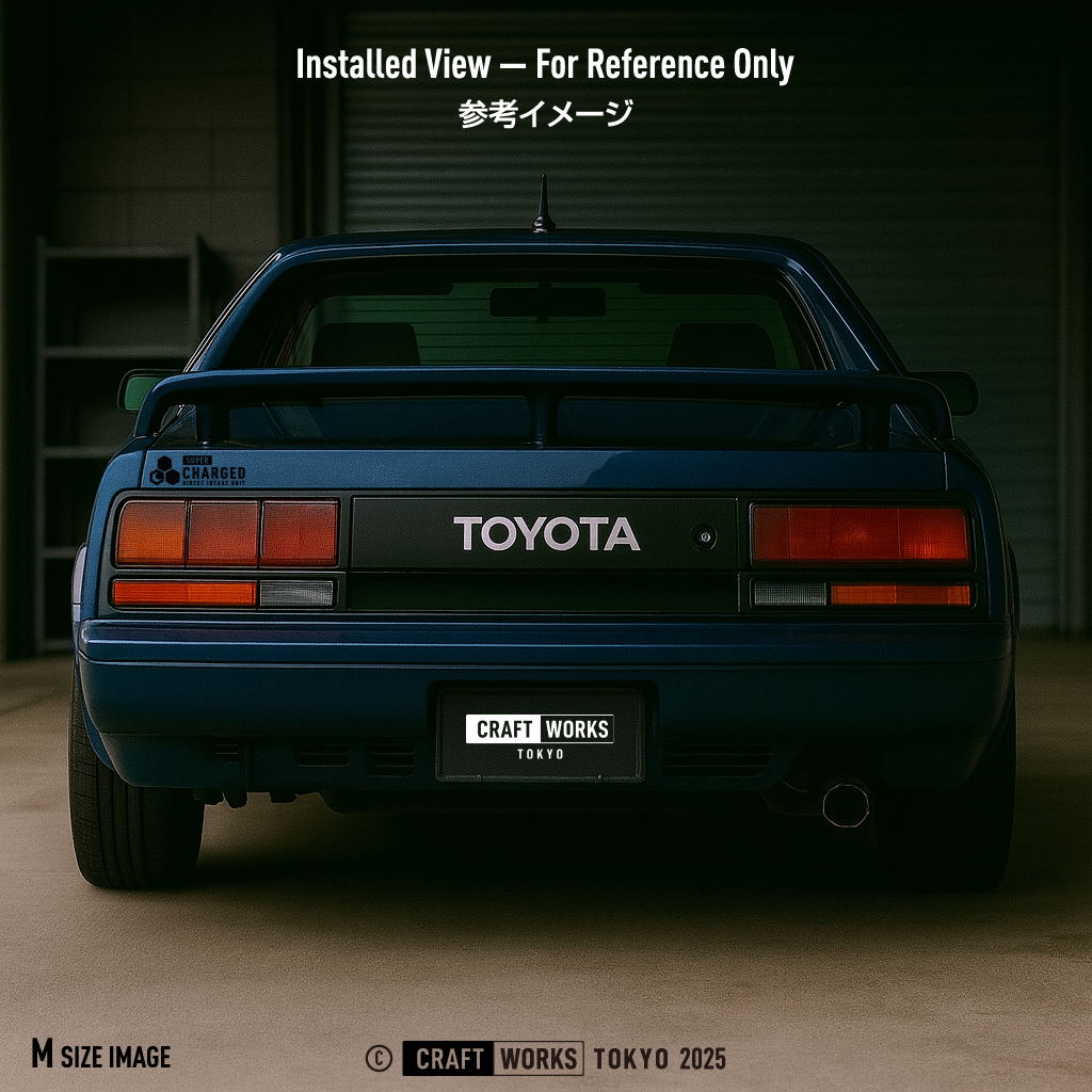 Craft Works Tokyo CWT PERFORMANCE SERIES SUPER CHARGED AW11 MR2 ボディ貼付イメージ BLACK TOYOTA