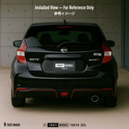 Image NISSAN 日産 NOTE e-power 黒い車体に白いステッカーのイメージ