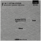 Craft Works Tokyo CWT AEROAXIS DOWNFORCE カッティングステッカー エアロ 寸法図 BLACK