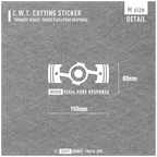 Craft Works Tokyo CWT EXHAUST SERIES – BOXER 4 PURE RESPONSE ステッカー サイズ M WH