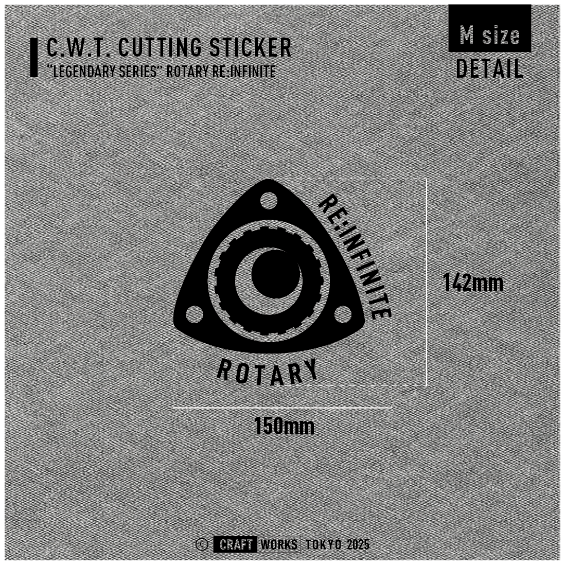 Craft Works Tokyo CWT LEGENDARY SERIES ROTARY INFINITE ステッカー マツダ サイズ