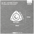 Craft Works Tokyo CWT LEGENDARY SERIES ROTARY INFINITE ステッカー マツダ サイズ 白
