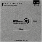 Craft Works Tokyo CWT EXHAUST SERIES – VTEC ENGAGED ステッカー サイズ