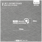 Craft Works Tokyo CWT EXHAUST SERIES – VTEC ENGAGED ステッカー サイズ 白