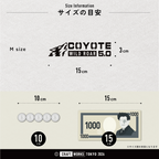COYOTE_WILD_ROAR_5.0 サイズ感の目安のイメージ画像