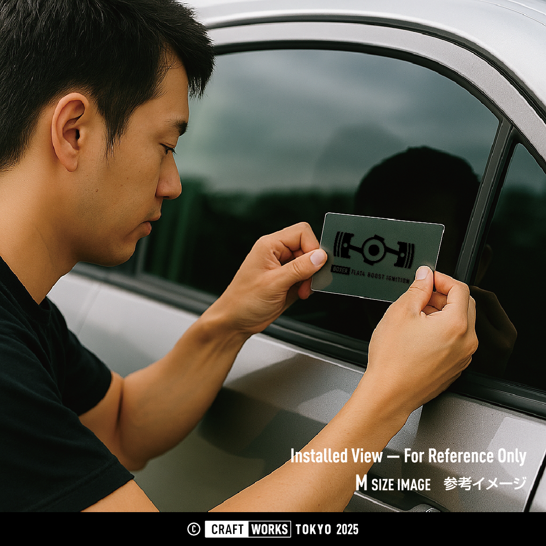 Craft Works Tokyo CWT EXHAUST SERIES – BOXER FALT4 BOOST IGNITION ステッカー 貼り付け 窓