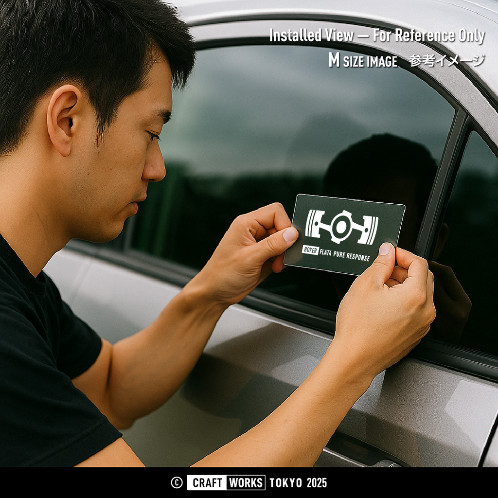 Craft Works Tokyo CWT EXHAUST SERIES – BOXER 4 PURE RESPONSE ステッカー ウィンドウ貼り付け ホワイト