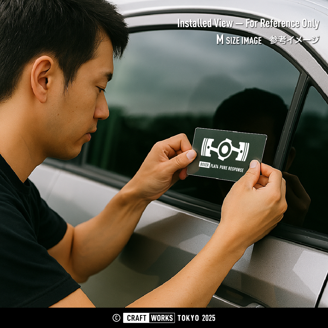 Craft Works Tokyo CWT EXHAUST SERIES – BOXER 4 PURE RESPONSE ステッカー ウィンドウ貼り付け ホワイト