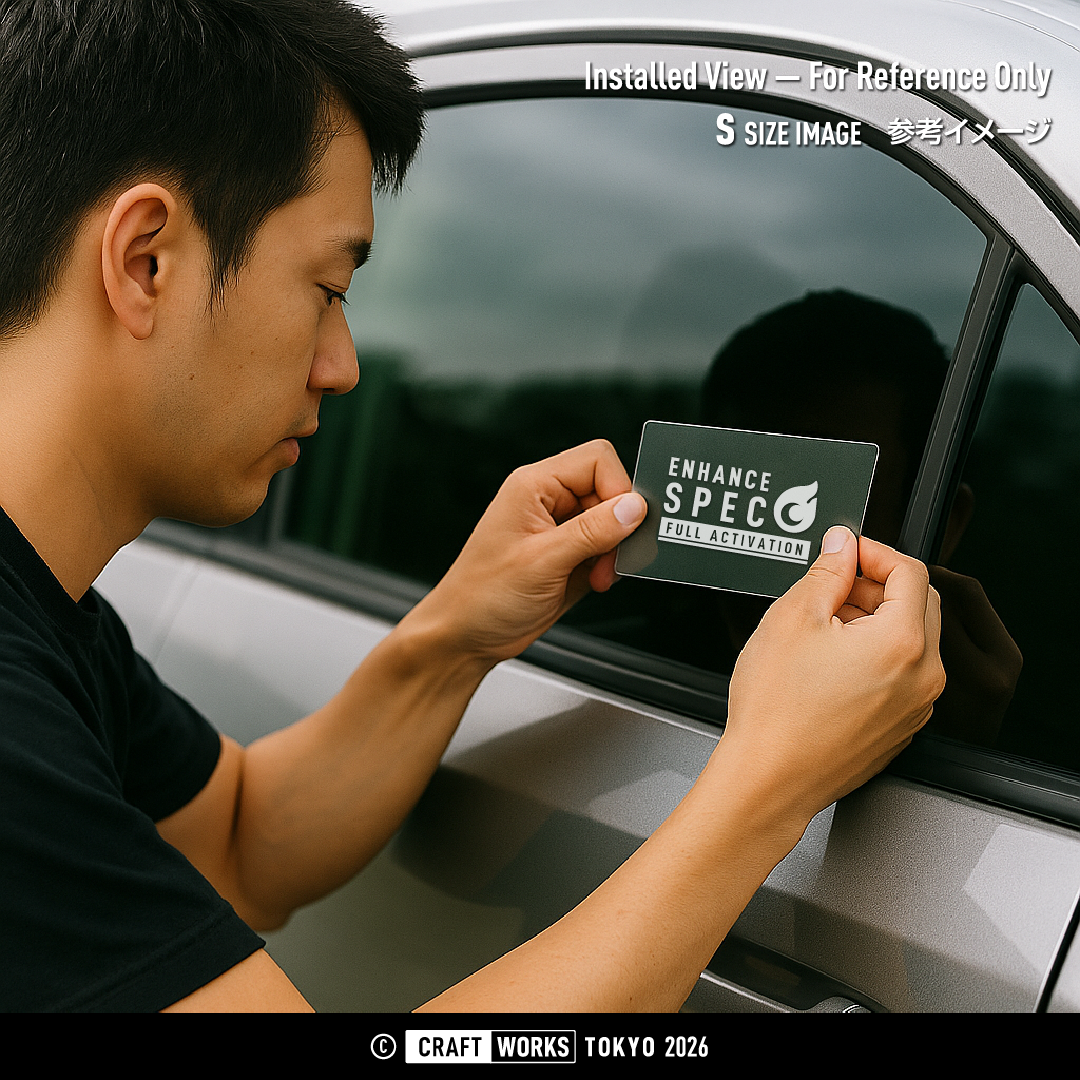 CRAFT WORKS TOKYO ENHANCE SPEC FULL ACTIVATION WH 白 窓に貼り付けたイメージ