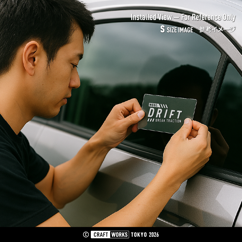 MODE DRIFT BREAK TRACTION 白をウィンドウに貼り付けるイメージ